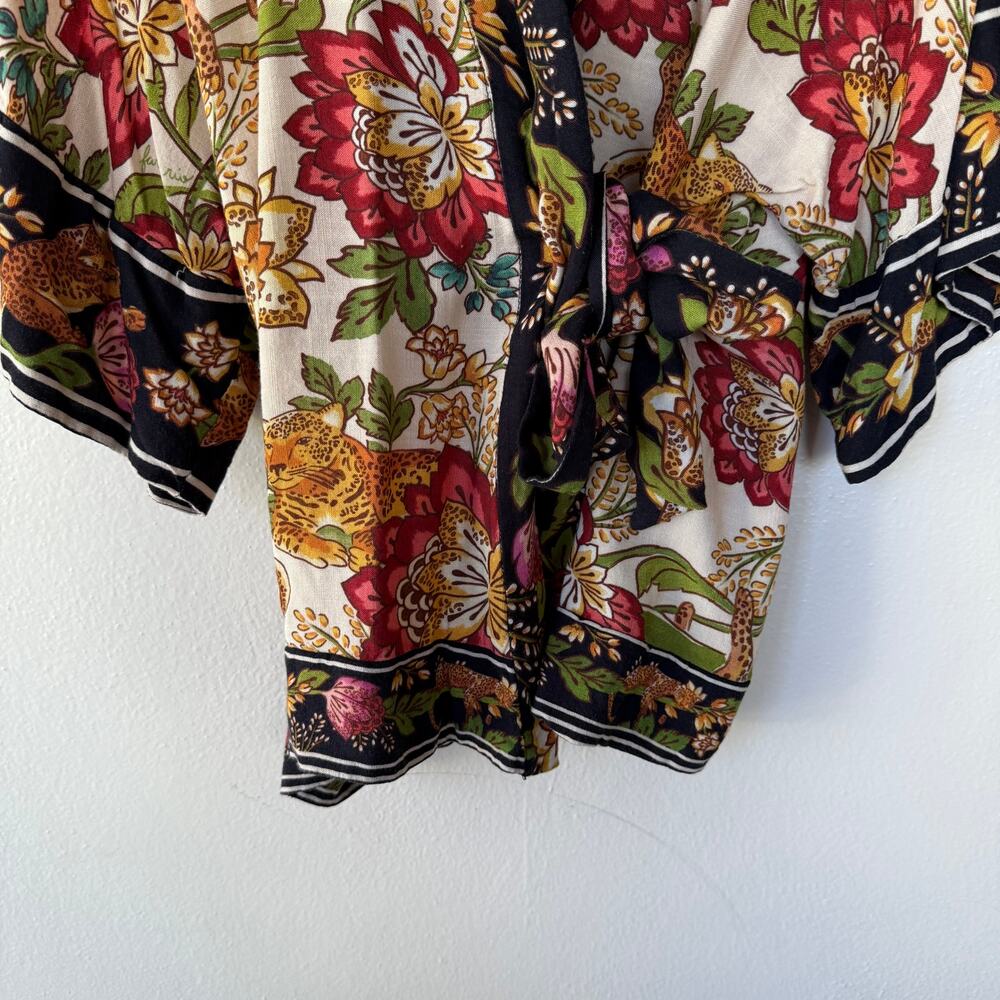 Farm Rio Women’s Tapestry Knit Crossover Kimono size S - Picture 4 of 11